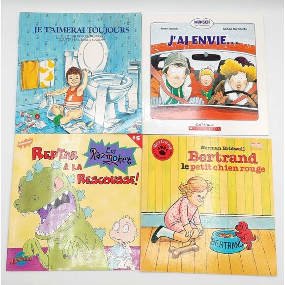 Children’s French Book Lot Of 5 Robert Munsch Rugrats Clifford - Picture 2 of 4